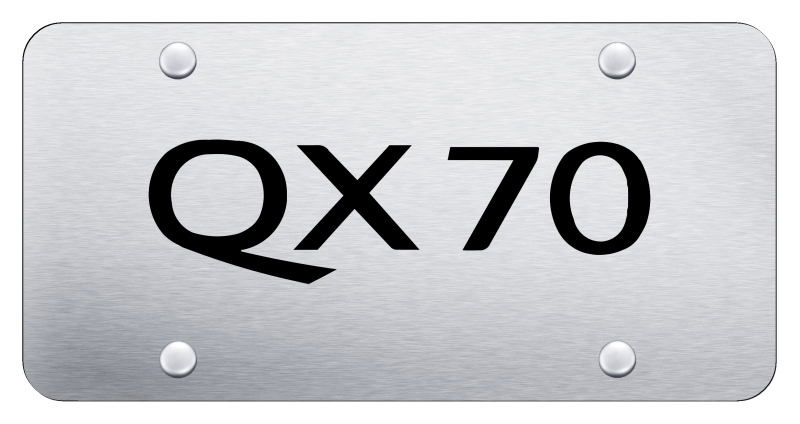 QX70 License Plate - Laser Etched Brushed