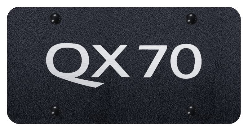 QX70 License Plate - Laser Etched Rugged Black
