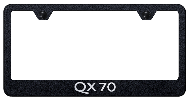 QX70 Stainless Steel Frame - Laser Etched Rugged Black