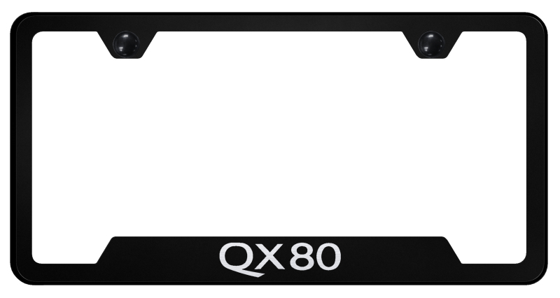 QX80 Cut-Out Frame - Laser Etched Black