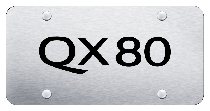 QX80 License Plate - Laser Etched Brushed