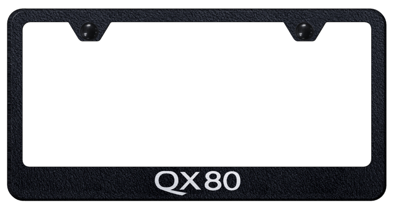 QX80 Stainless Steel Frame - Laser Etched Rugged Black