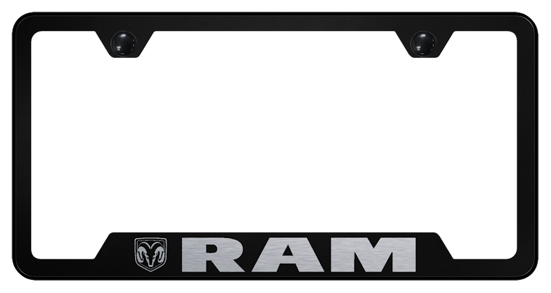 RAM Laser Etched Stainless Steel Cut-Out Frame - Finish:Black