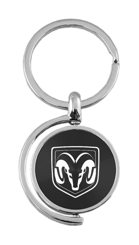 Ram Head Spinner Key Fob - Black