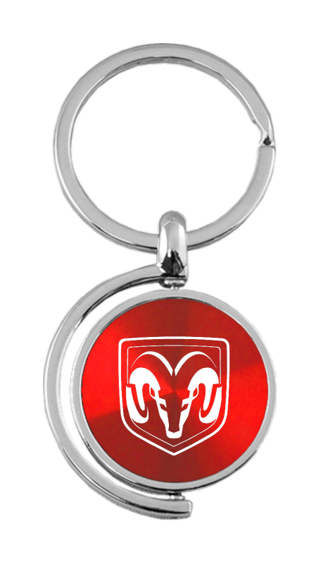 Ram Head Spinner Key Fob - Red