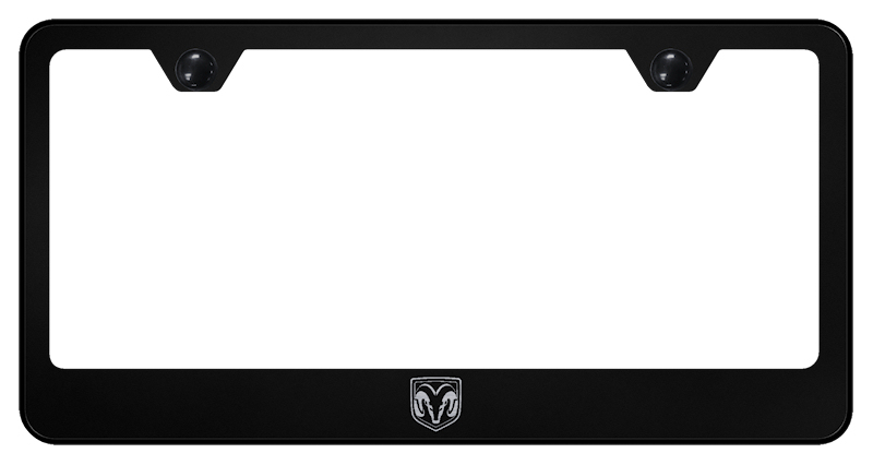 Ram Head Stainless Steel Frame - Laser Etched Black