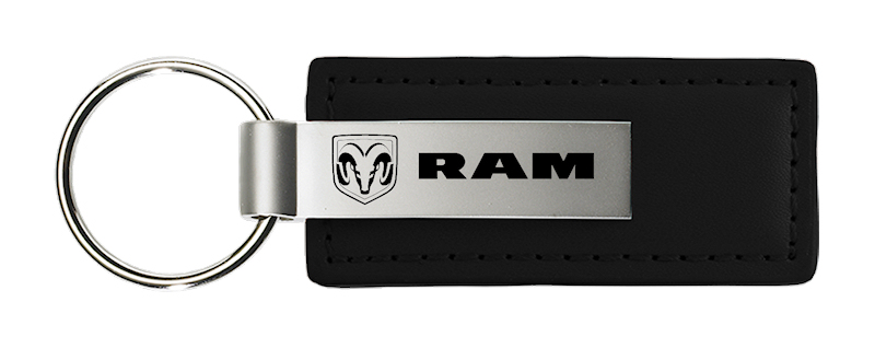 Ram Leather Key Fob - Black