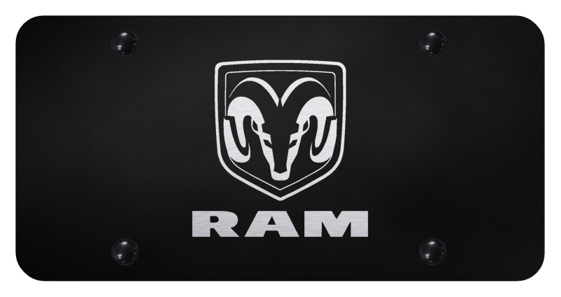 Ram License Plate - Laser Etched Black
