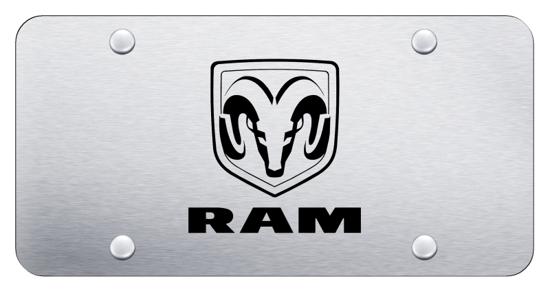 Ram License Plate - Laser Etched Brushed