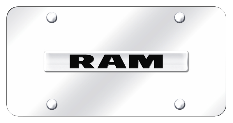 Ram Name License Plate - Chrome on Mirrored