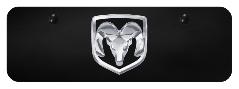 Ram OEM Mini Plate - Chrome on Black