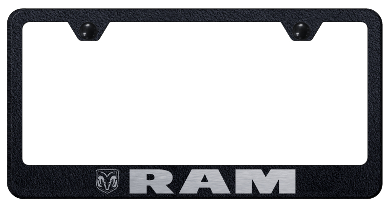 Ram Stainless Steel Frame - Laser Etched Rugged Black