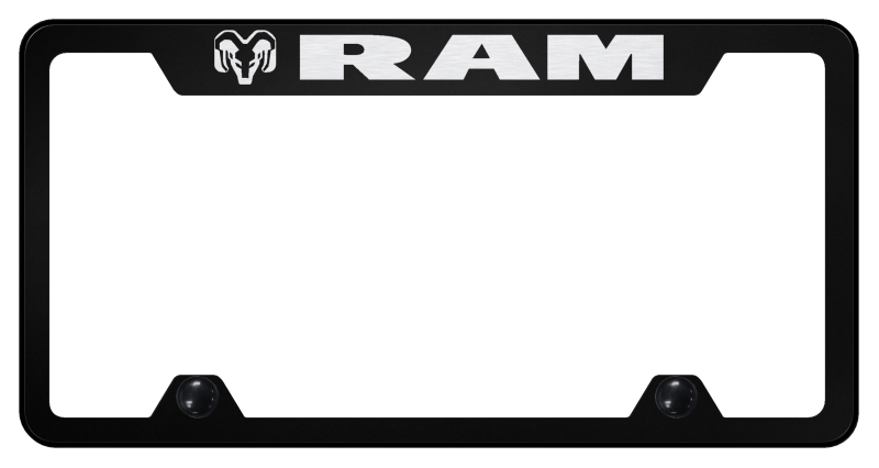 Ram Steel Truck Cut-Out Frame - Laser Etched Black