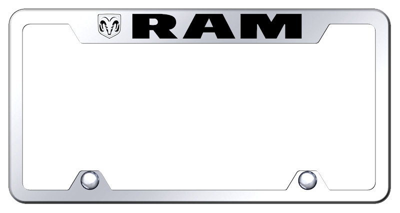 Ram Steel Truck Cut-Out Frame - Laser Etched Mirrored