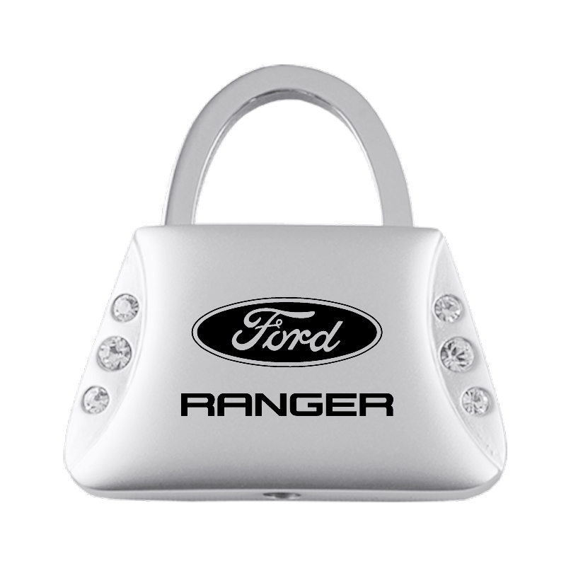 Ranger Jeweled Purse Key Fob - Silver