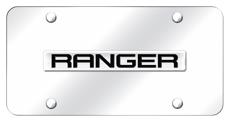Ranger Name License Plate - Chrome on Mirrored