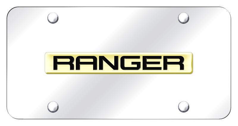 Ranger Name License Plate - Gold on Mirrored