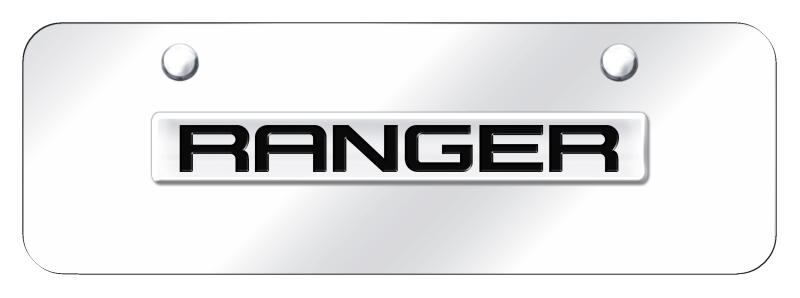 Ranger Name Mini Plate - Chrome on Mirrored