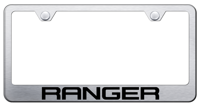 Ford Ranger Laser Etched Stainless Steel License Plate Frame - Finish:Brush