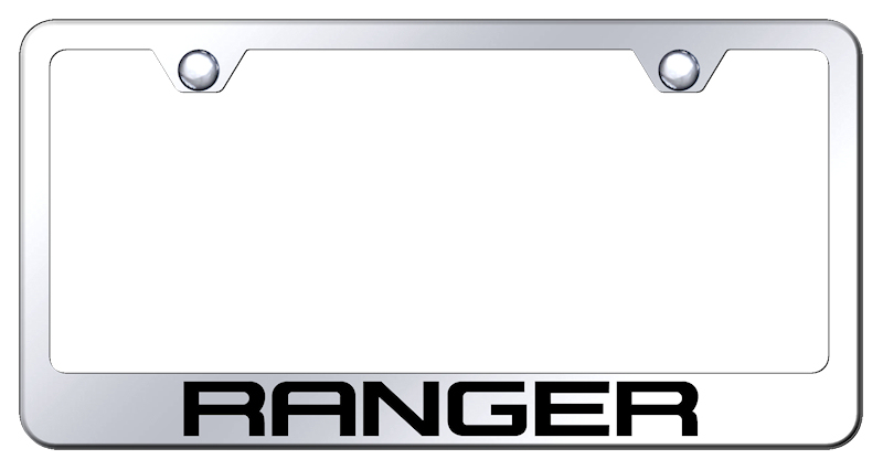 Ford Ranger Laser Etched Stainless Steel License Plate Frame - Finish:Mirror