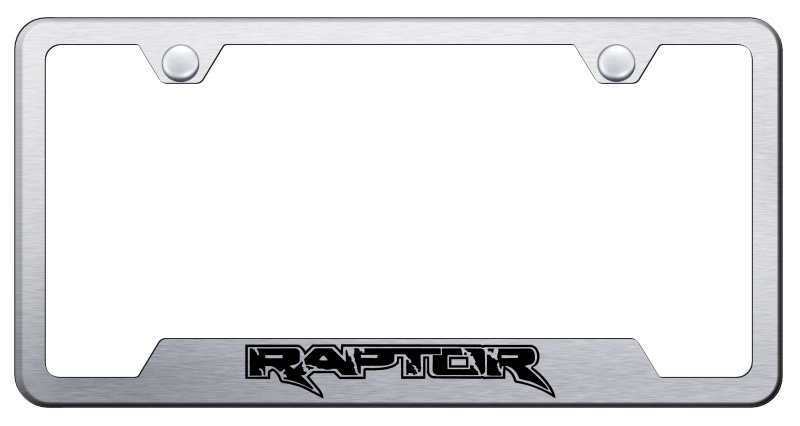 Raptor Laser Etched Stainless Steel Cut-Out Frame - Finish:Brushed