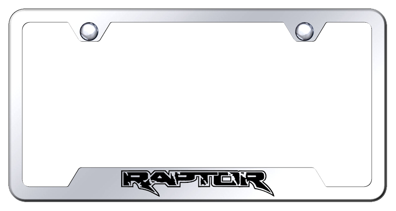 Raptor Cut-Out Frame - Laser Etched Mirrored