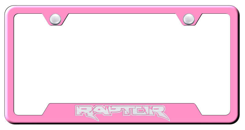 Raptor Cut-Out Frame - Laser Etched Pink