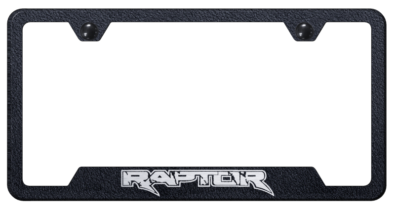 Raptor Cut-Out Frame - Laser Etched Rugged Black