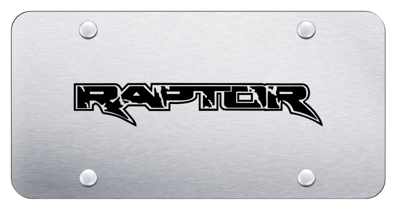 Raptor License Plate - Laser Etched Brushed