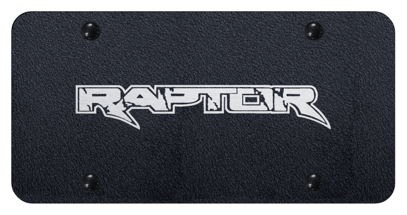 Raptor License Plate - Laser Etched Rugged Black