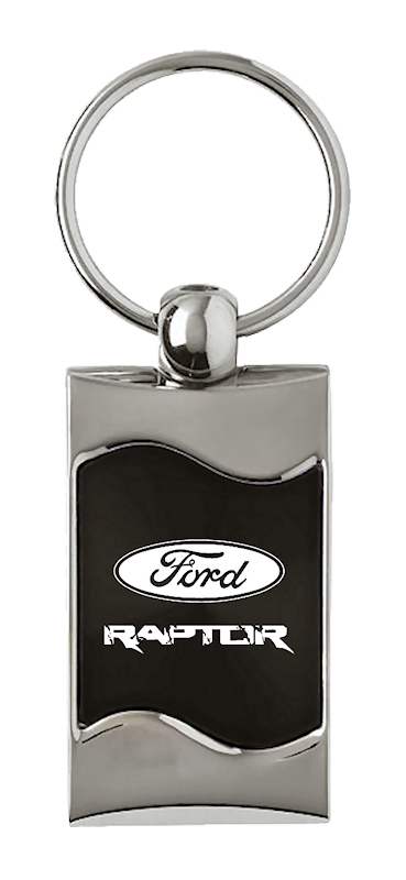 Raptor Rectangular Wave Key Fob - Black