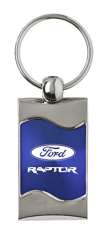 Raptor Rectangular Wave Key Fob - Blue