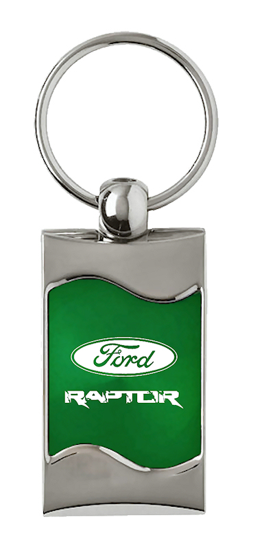 Raptor Rectangular Wave Key Fob - Green