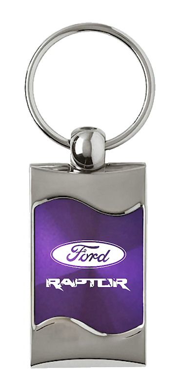 Raptor Rectangular Wave Key Fob - Purple