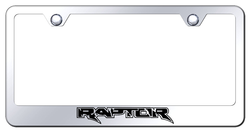 Ford Raptor Laser Etched Stainless Steel License Plate Frame - Finish:Mirror