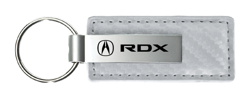 RDX Carbon Fiber Leather Key Fob - White