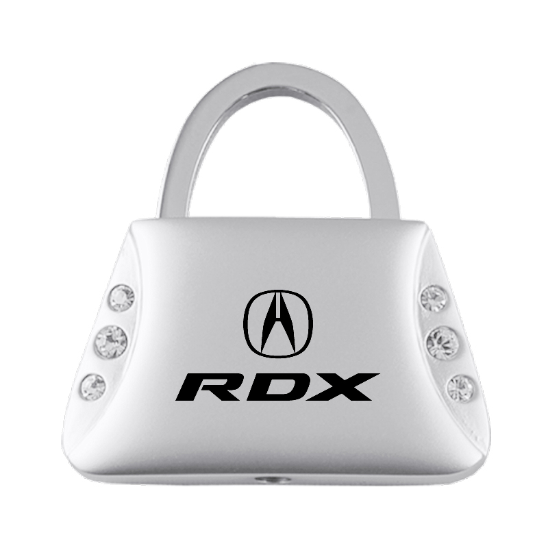 RDX Jeweled Purse Key Fob - Silver