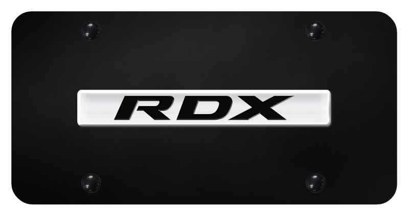 RDX Name License Plate - Chrome on Black