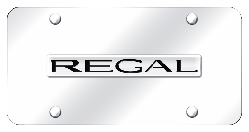 Regal Name License Plate - Chrome on Mirrored