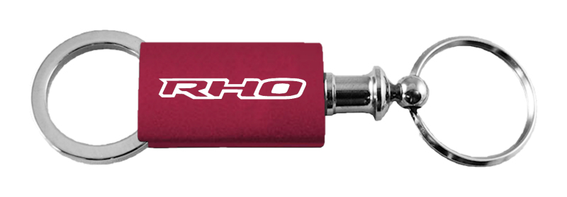 RHO Anodized Aluminum Valet Key Fob - Burgundy