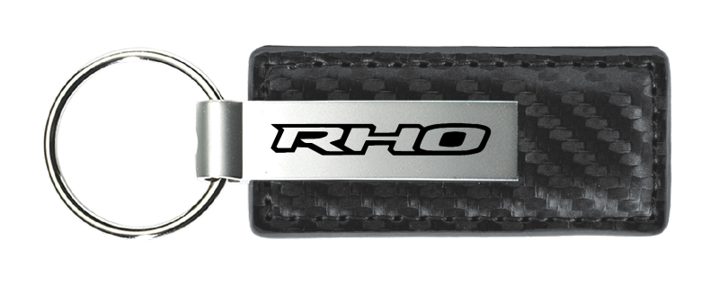 RHO Carbon Fiber Leather Key Fob - Gun Metal