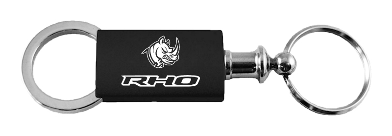 RHO Head Anodized Aluminum Valet Key Fob - Black