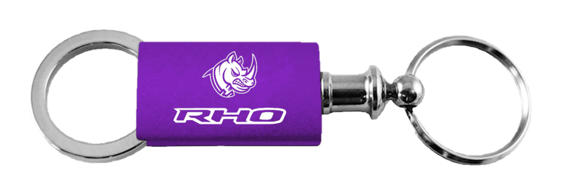 RHO Head Anodized Aluminum Valet Key Fob - Purple