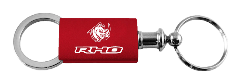 RHO Head Anodized Aluminum Valet Key Fob - Red