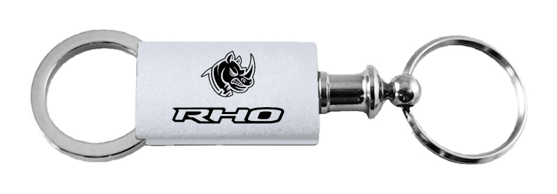 RHO Head Anodized Aluminum Valet Key Fob - Silver