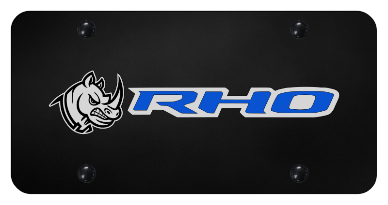 RHO Head Blue License Plate - UV Print on Black