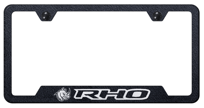 RHO Head Cut-Out Frame - Laser Etched Rugged Black