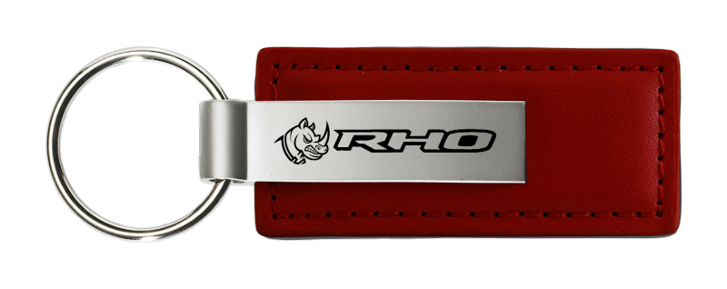 RHO Head Leather Key Fob - Burgundy