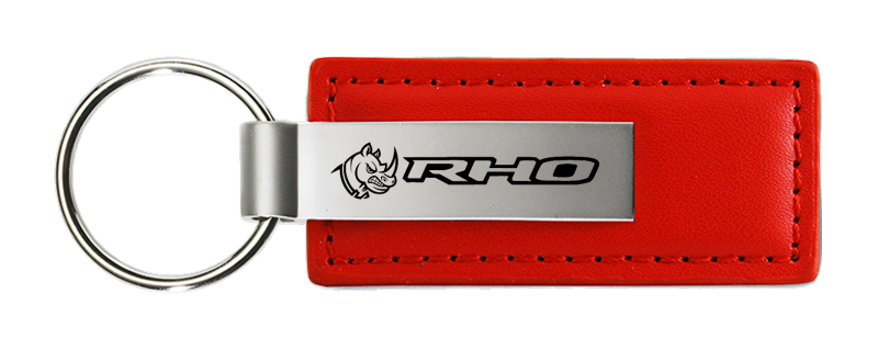 RHO Head Leather Key Fob - Red