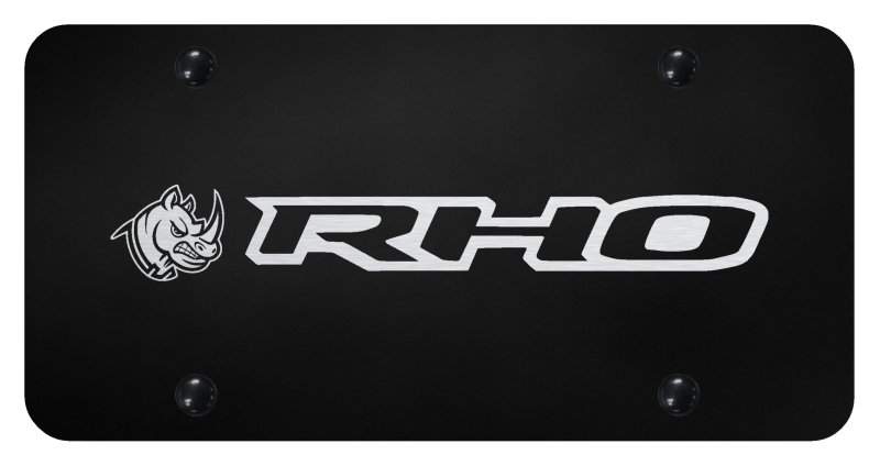 RHO Head License Plate - Laser Etched Black